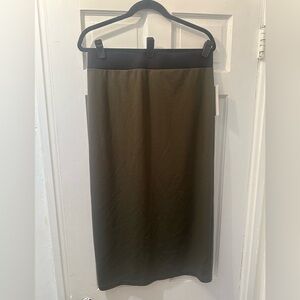 LOFT 324 Army Green Knit Stretch Skirt